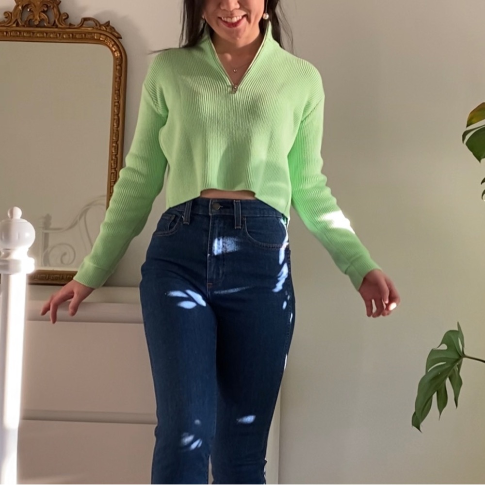 UO Hill Half-Zip Cropped Sweater